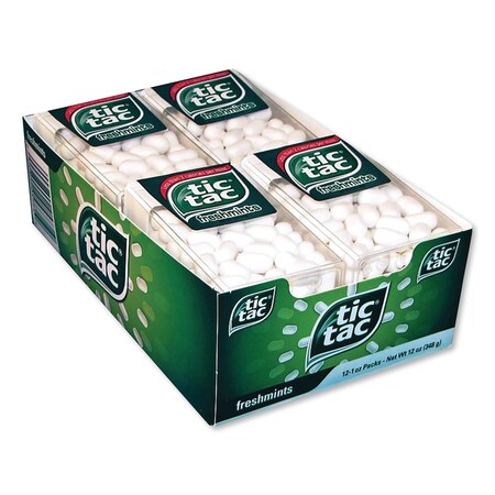 Tic Tac Breath Mints, Freshmint, 1 oz Bottle, PK12, 12PK FEU00771